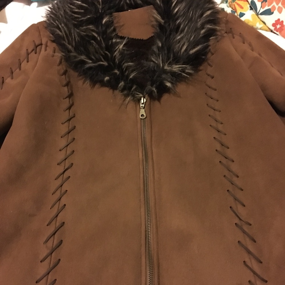 Nordstrom Brown faux suede jacket